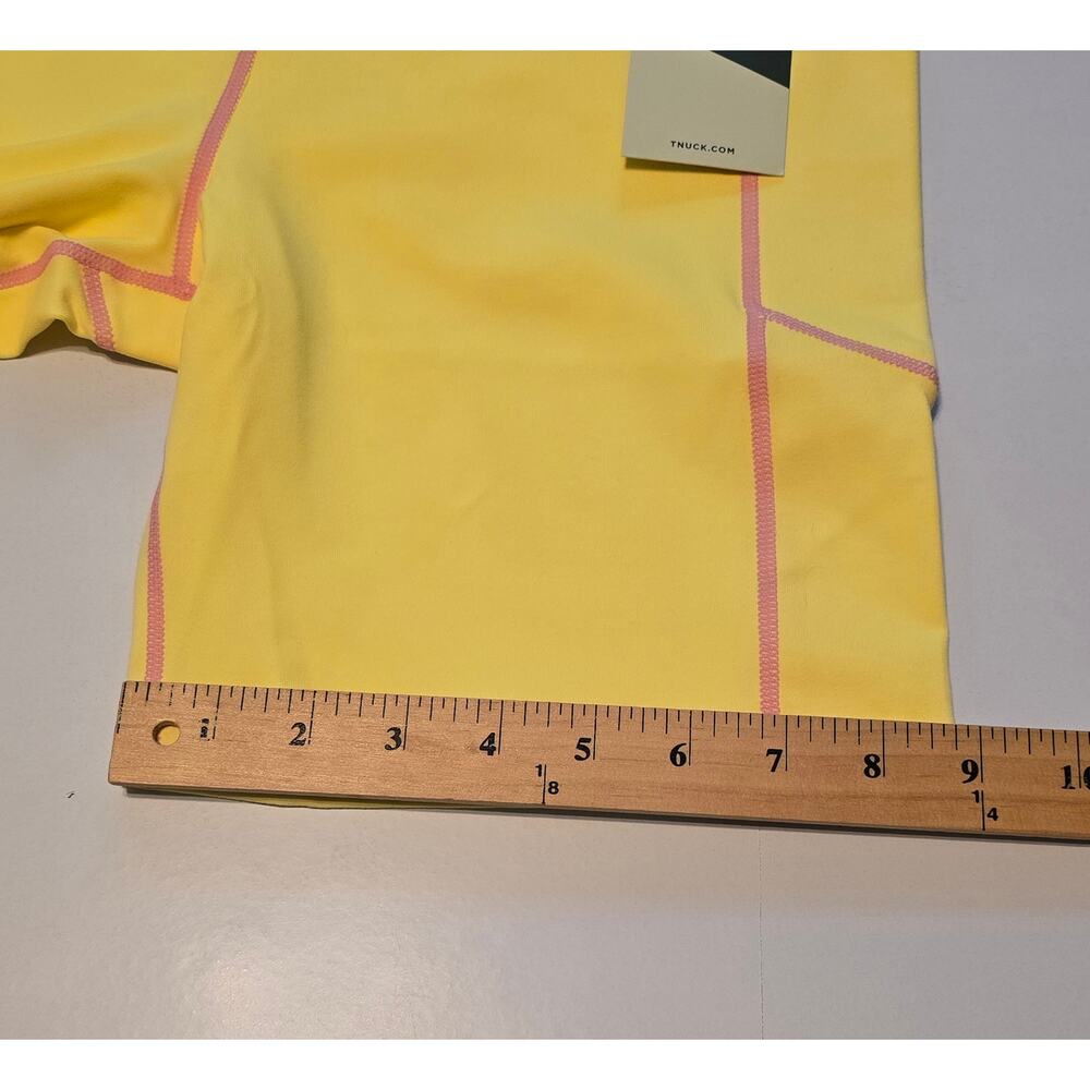 Tuckernuck Tnuck Sport Bike Shorts Womens Size Large Yellow Athletic NWT - Picture 11 of 11